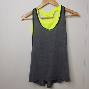 NIKE DRI FIT 2-IN-1 SPORTS BRA TANK WOMEN'S SIZE XS